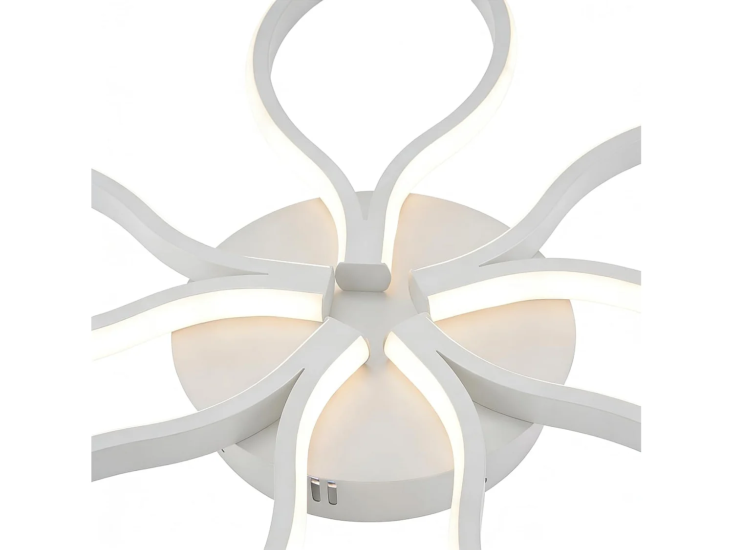 NETTLIFE 80 cm 75 W Moderne weiße LED-Deckenleuchte, dimmbar 3000-6500 K mit Fernbedienung, Nachtlichtmodus, Metalldesign für Wohnzimmer, Schlafzimmer, Esszimmer