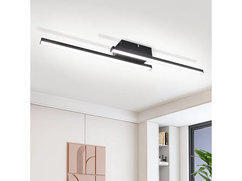 NETTLIFE Lampada da soffitto LED 12W 3000K nera [Classe E]
