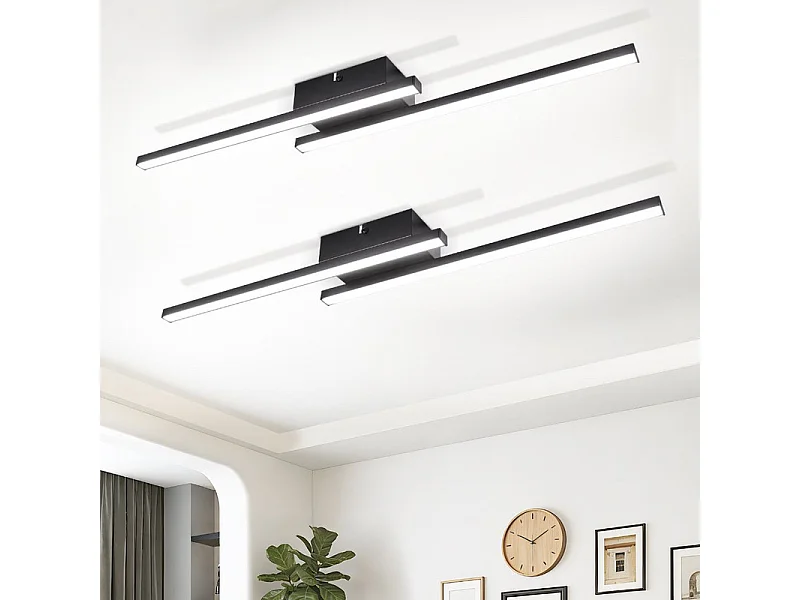 NETTLIFE Lampada da soffitto LED 12W 3000K nera [Classe E]