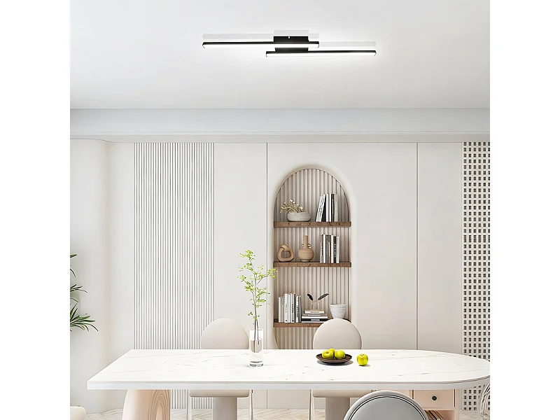 NETTLIFE Lampada da soffitto LED 12W 3000K nera [Classe E]