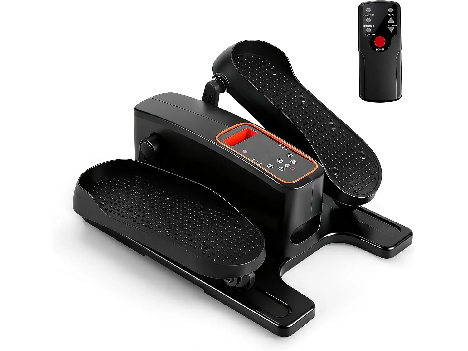 Nettlife Mini-Elektro-Ellipsentrainer für unter den Schreibtisch – Leiser Stepper mit Fernbedienung und Display, 12 Geschwindigkeiten, für Senioren und Erwachsene