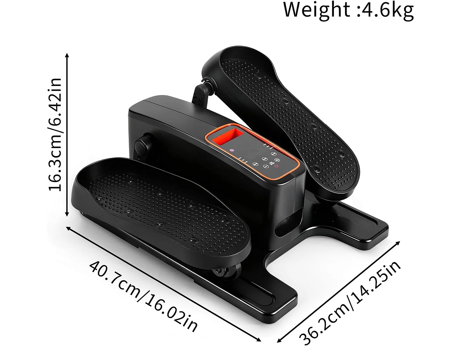 Nettlife Mini-Elektro-Ellipsentrainer für unter den Schreibtisch – Leiser Stepper mit Fernbedienung und Display, 12 Geschwindigkeiten, für Senioren und Erwachsene