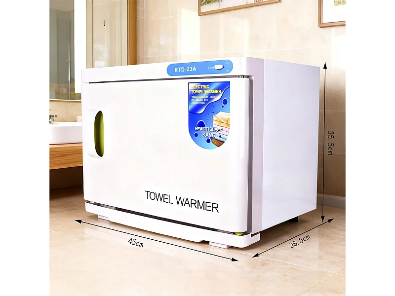 Nettlife Chauffe-Serviette UV 23L, Stérilisateur de Serviettes Pro Grande Capacité pour Salon de Beauté, Spa, Hôtel et Salle de Bain - Blanc
