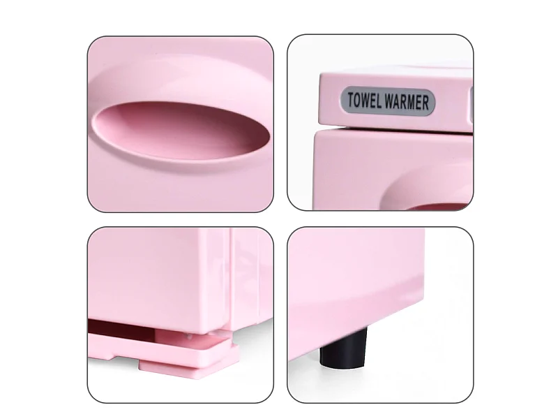 Nettlife Chauffe-Serviette UV 5L, Stérilisateur de Serviettes Électrique 360° Pro pour Salon de Beauté, Spa, Hôtel et Salle de Bain - Rose