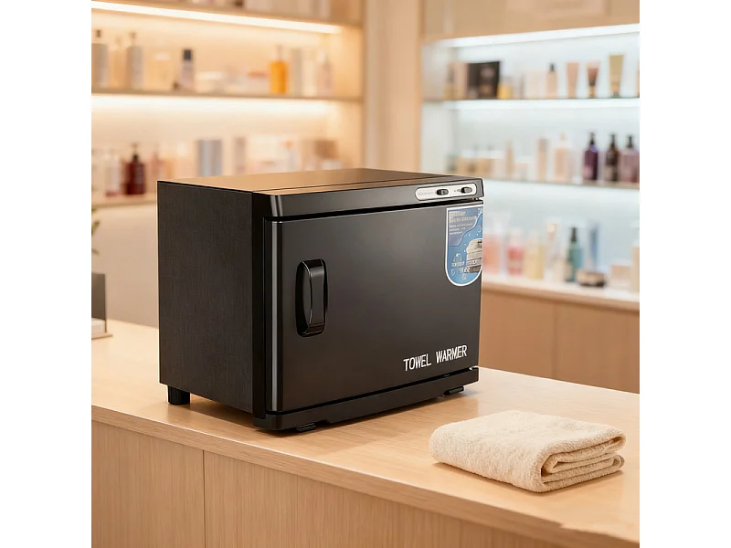Nettlife Chauffe-Serviette UV 23L, Stérilisateur de Serviettes Pro Grande Capacité pour Salon de Beauté, Spa, Hôtel et Salle de Bain - Noir