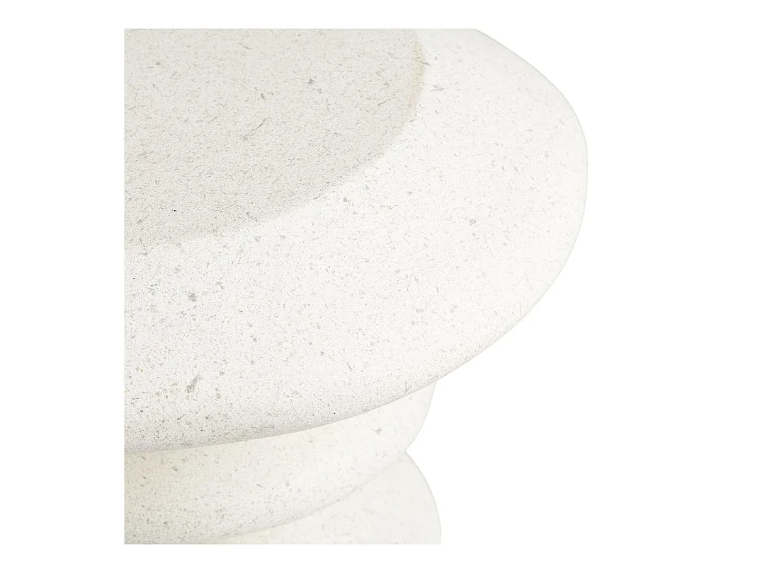 Blackburn - Table d'appoint ronde en fibre d'argile ø36cm - Blanc