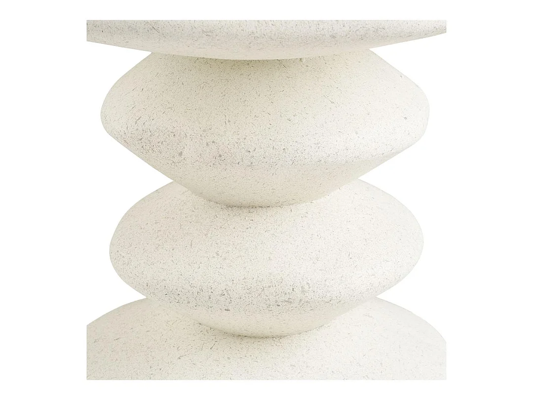 Blackburn - Table d'appoint ronde en fibre d'argile ø36cm - Blanc