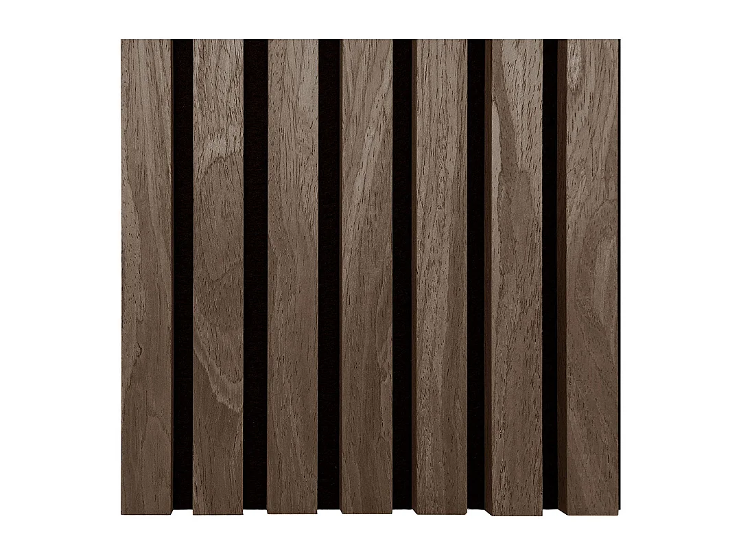 Acoustic - Lot de 2 panneaux en tasseaux de bois - Bois foncé