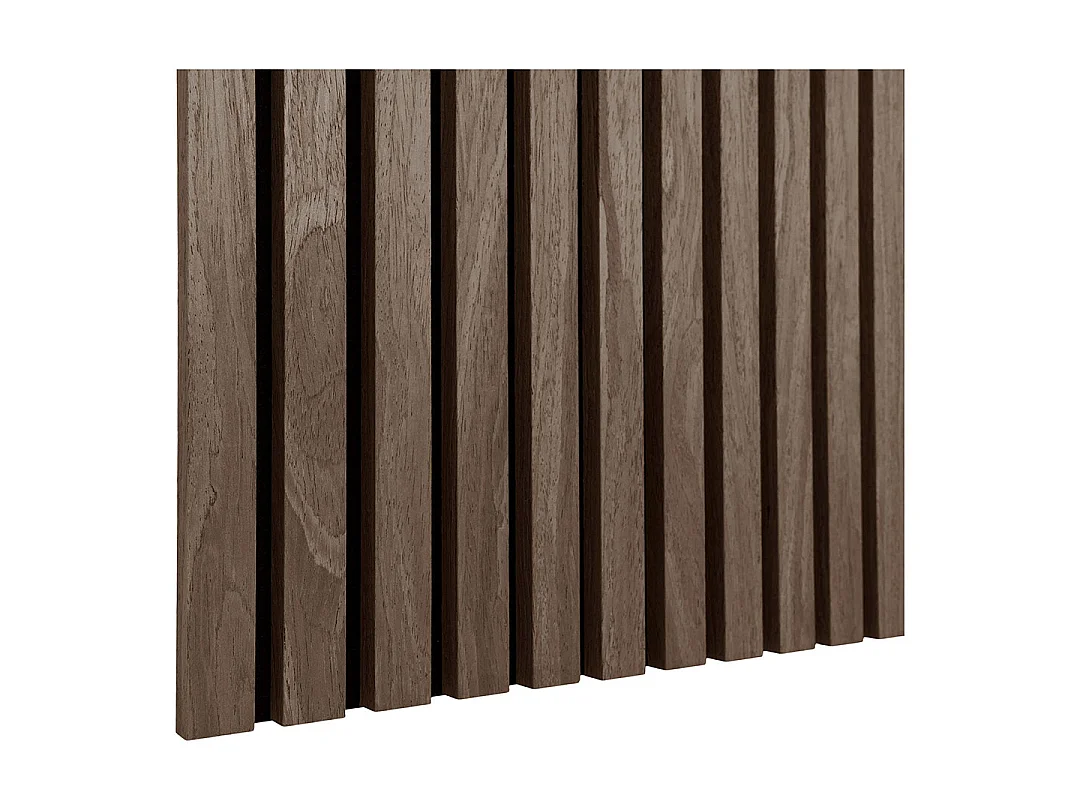 Acoustic - Lot de 2 panneaux en tasseaux de bois - Bois foncé