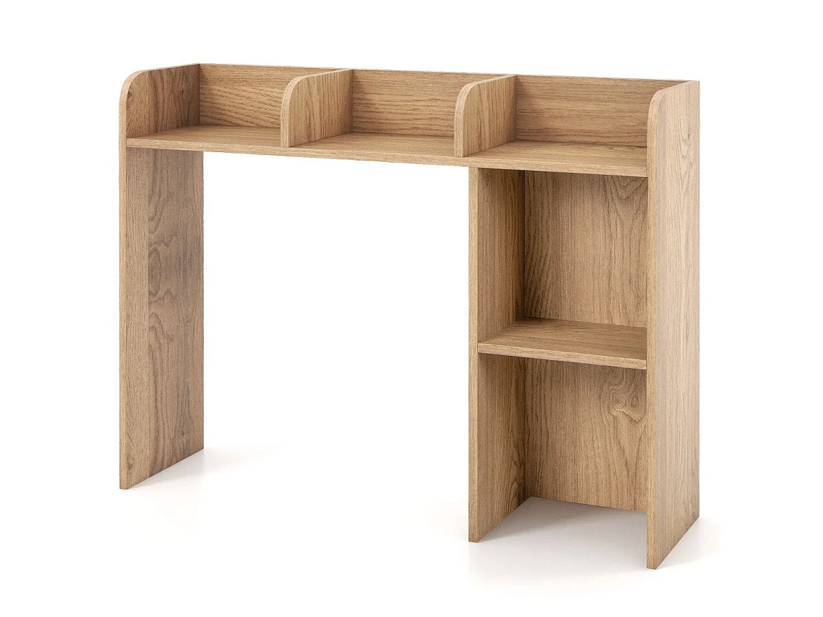 Étagère de bureau 3 niveaux - 94 x 25 x 74 cm naturel - modèle bois