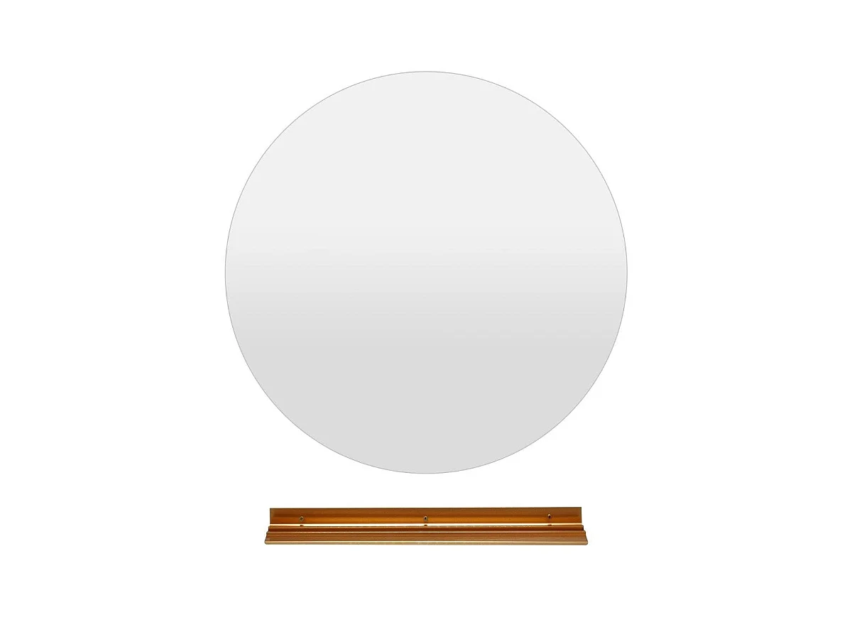 Miroir de salle de bain rond Ø60cm avec éclairage & interrupteur tactile & miroir mural fonction mémoire