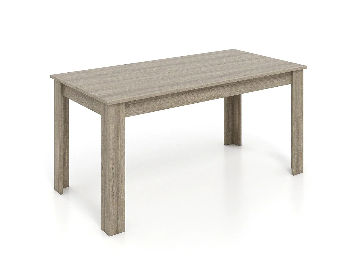 Table à manger bois naturel 160 x 80 cm rectangulaire grande cuisine