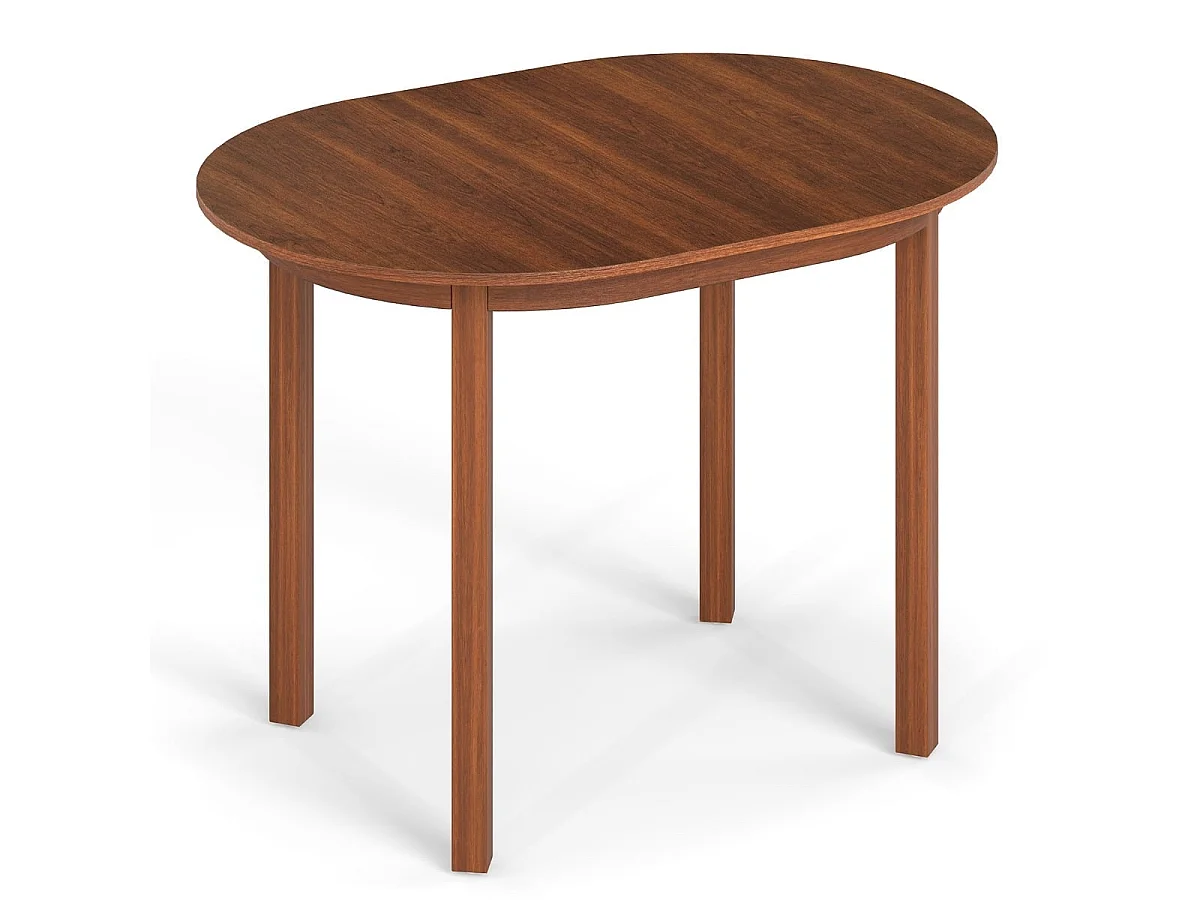 Table à manger ovale noyer 110 x 78 x 77 cm 2 à 4 personnes