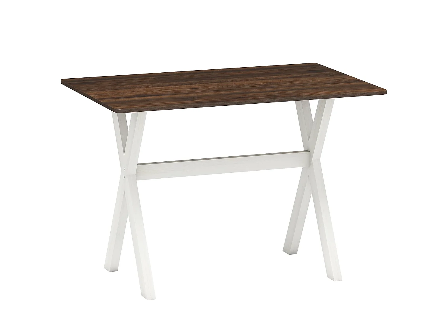 Table à manger piètement en x noyer 110 x 71 cm