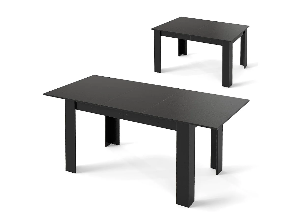 Table à manger extensible 120-158 cm 4 à 6 personnes capacité 110 kg