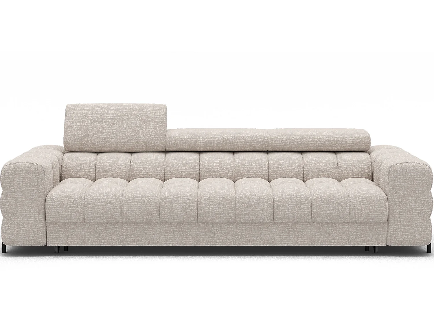 Canapé convertible 3 places MARGO en tissu – 175cm-Beige