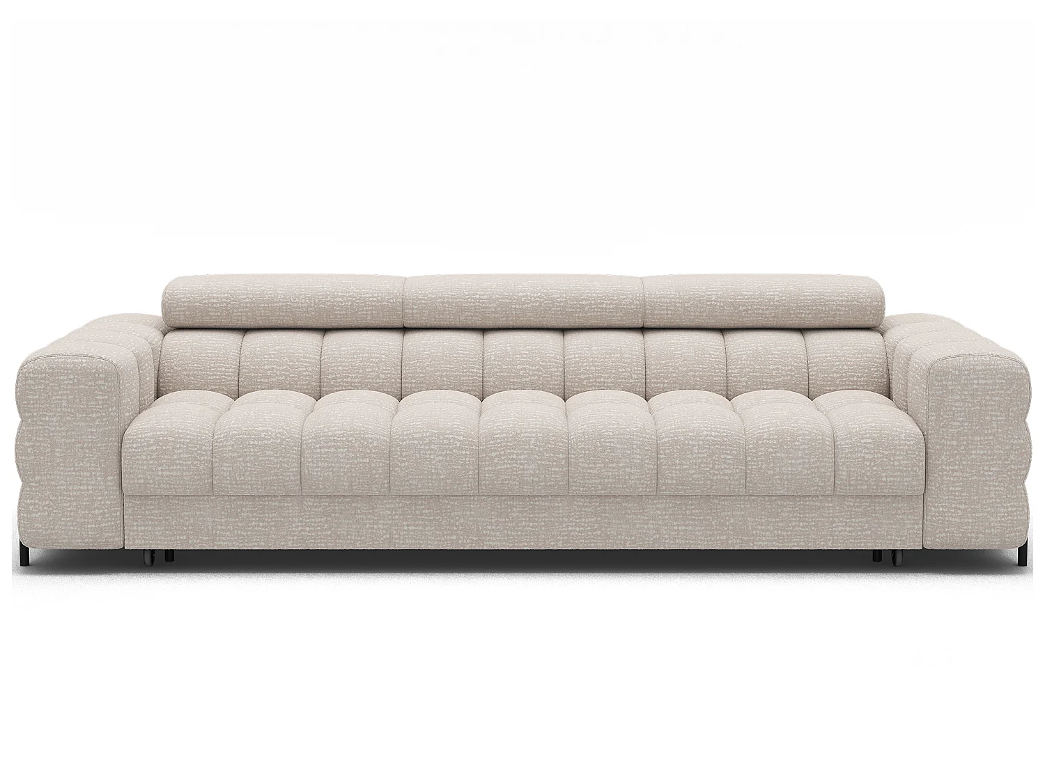 Canapé convertible 3 places MARGO en tissu – 175cm-Beige