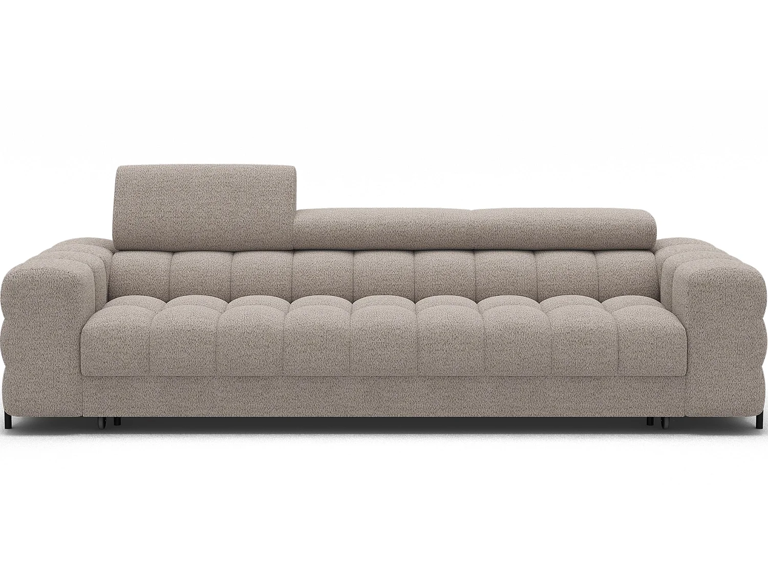 Canapé convertible 3 places MARGO en tissu – 175cm-Taupe clair