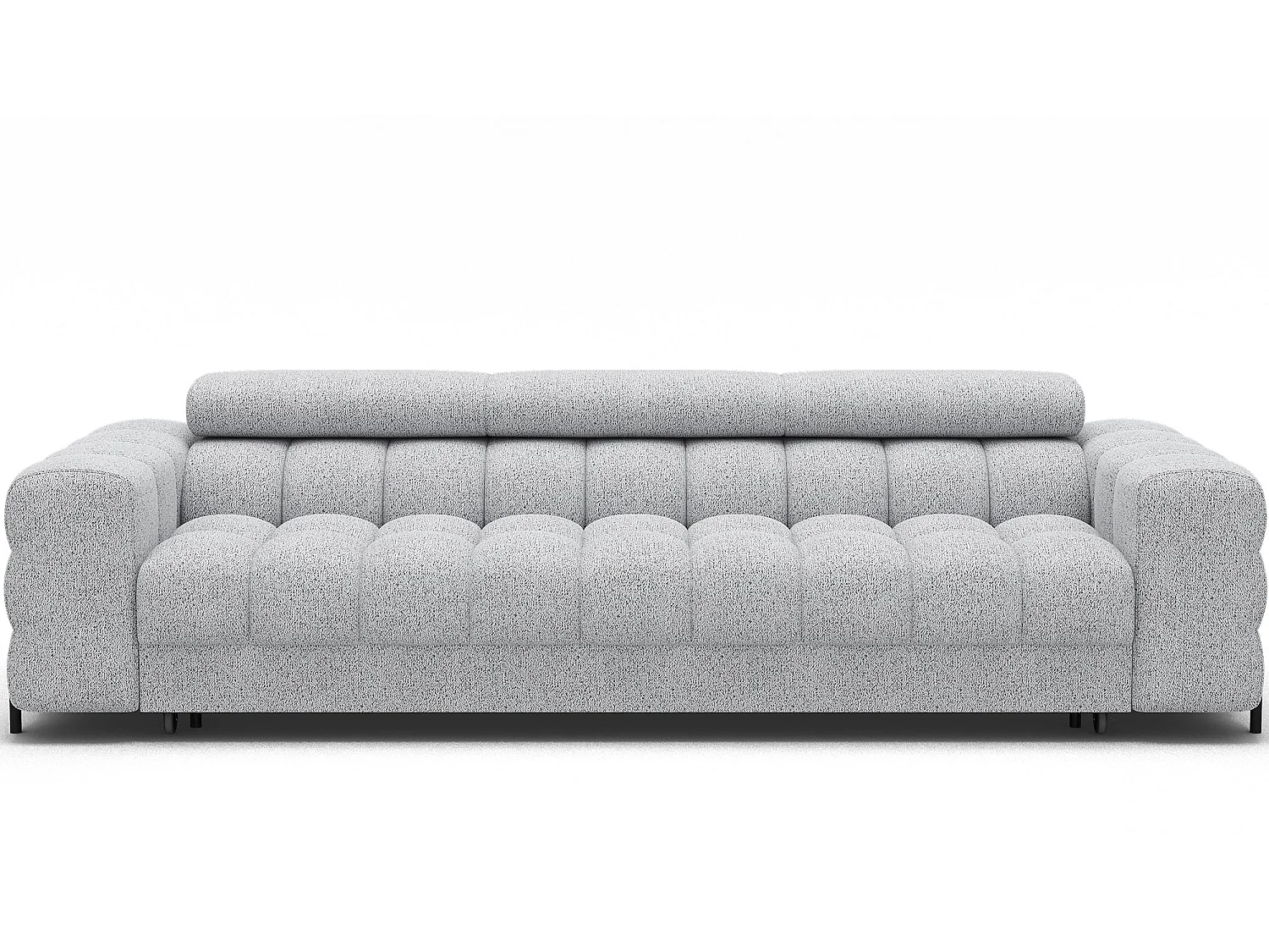 Canapé convertible 3 places MARGO en tissu – 175cm-Gris clair