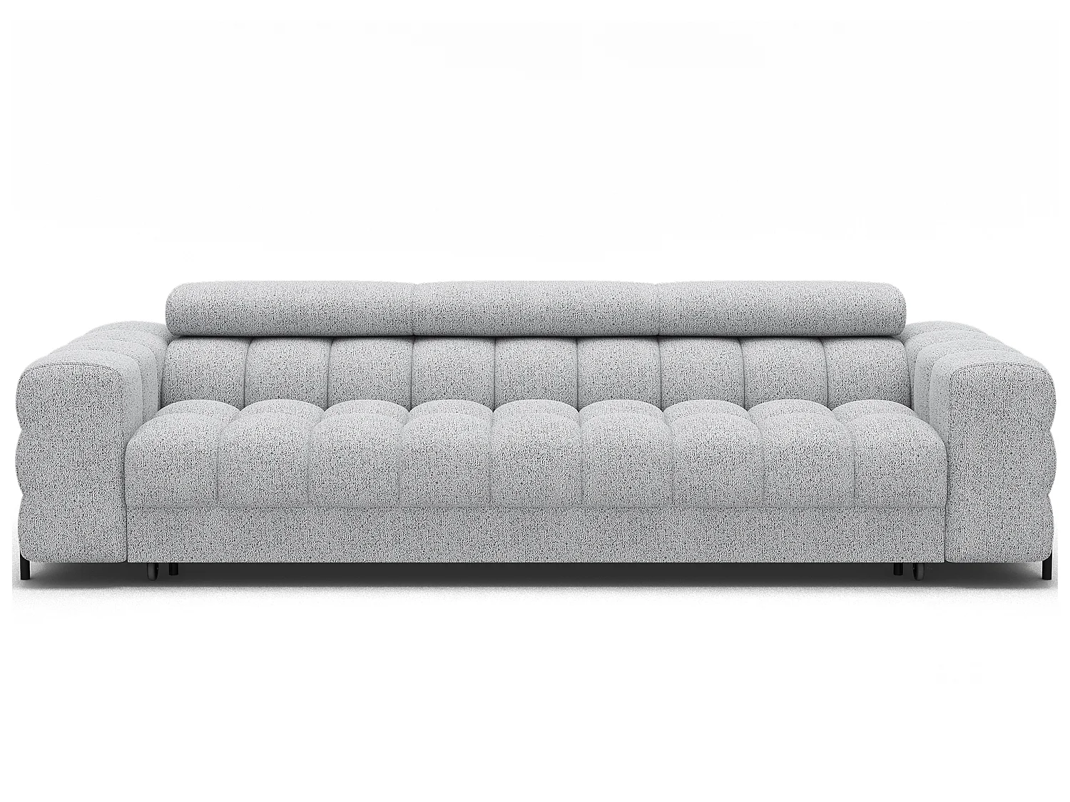 Canapé convertible 3 places MARGO en tissu – 175cm-Blanc