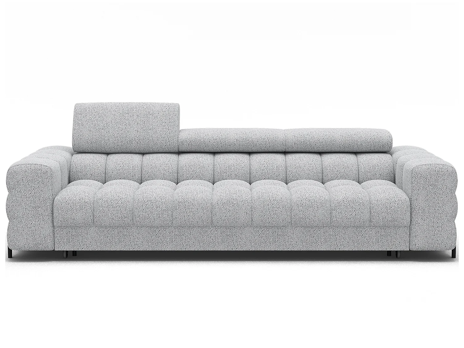 Canapé convertible 3 places MARGO en tissu – 175cm-Blanc