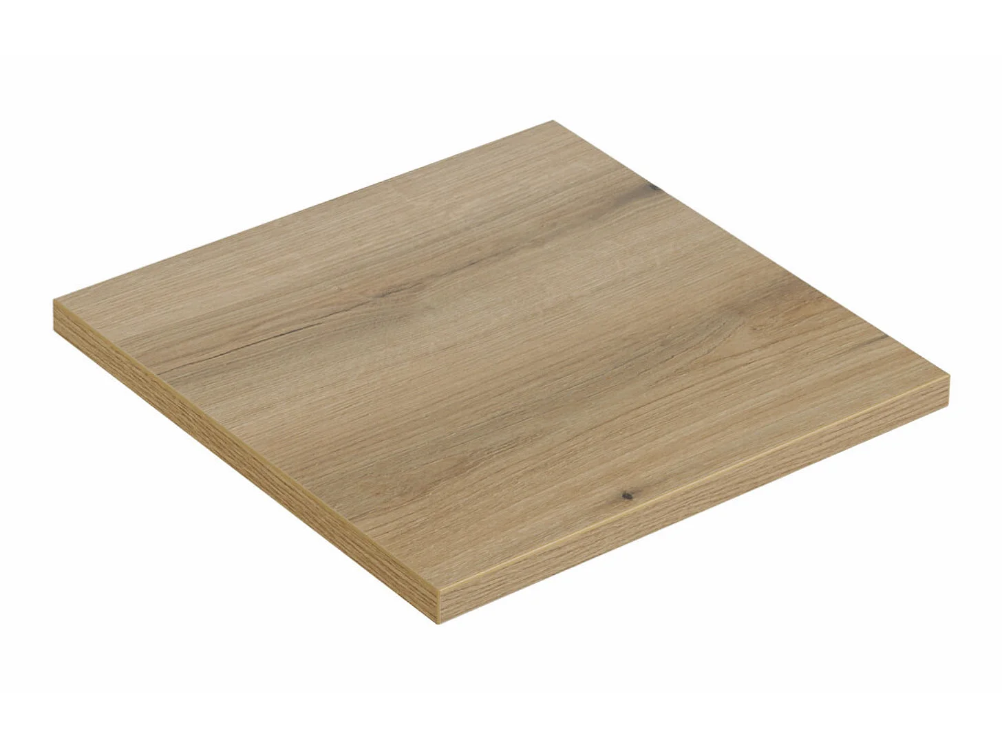 Meuble sous vasque suspendu 2 portes avec plan NOVA-Noir-Plateau Naturel-Largeur 50 cm