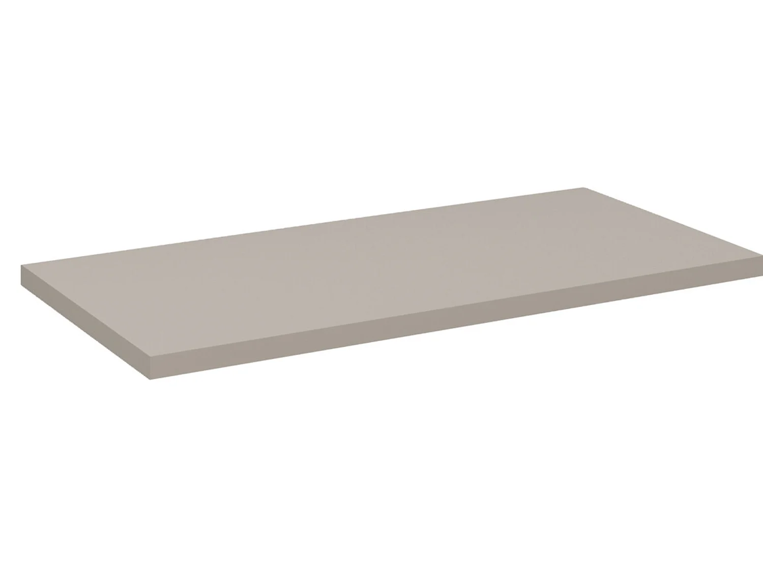 Meuble sous vasque suspendu 2 tiroirs avec plan NOVA-Taupe-Plateau Taupe-Largeur 80 cm
