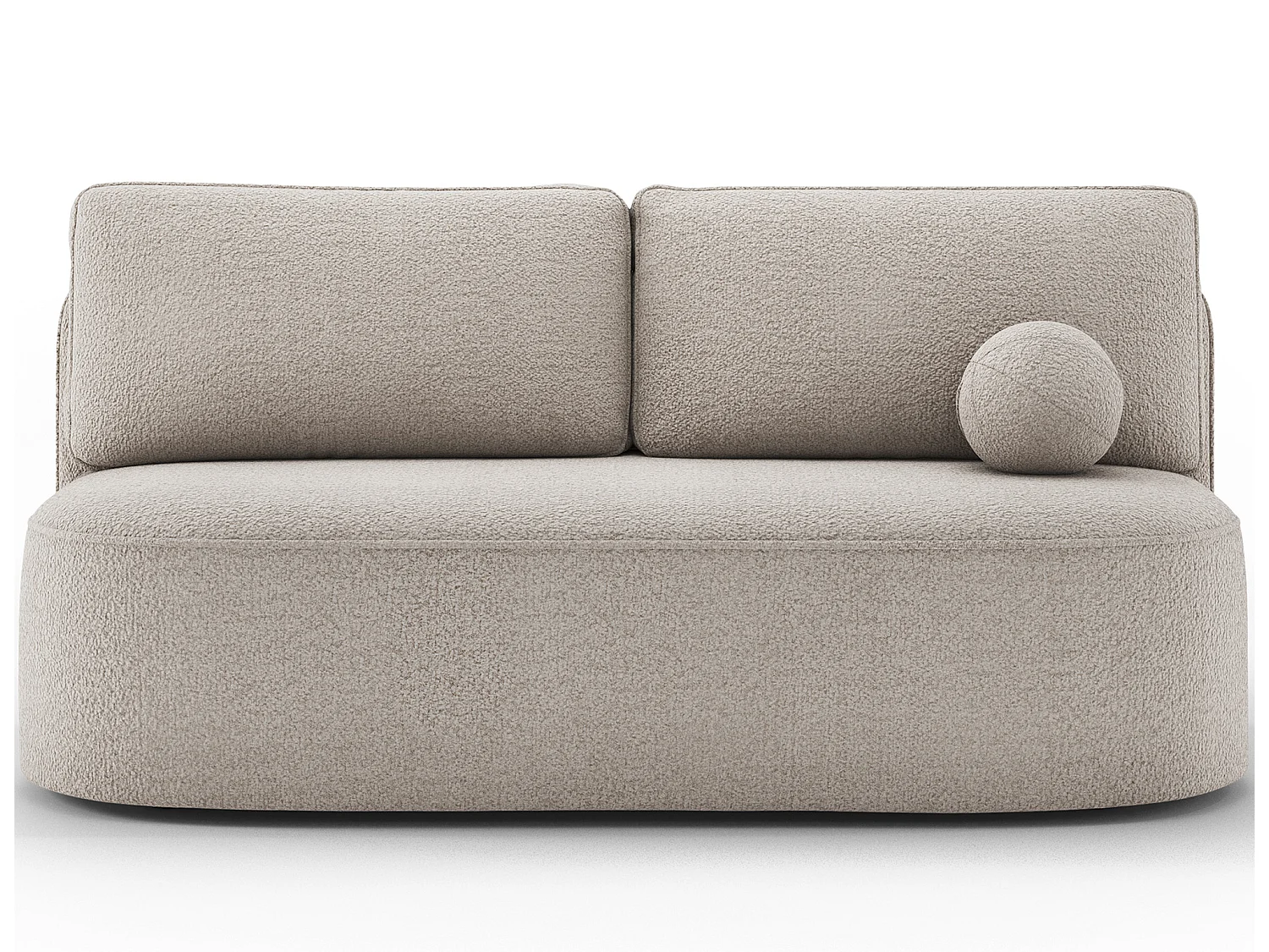 Canapé convertible 2 places KOURA tissu doux avec coffre – 193cm-Beige