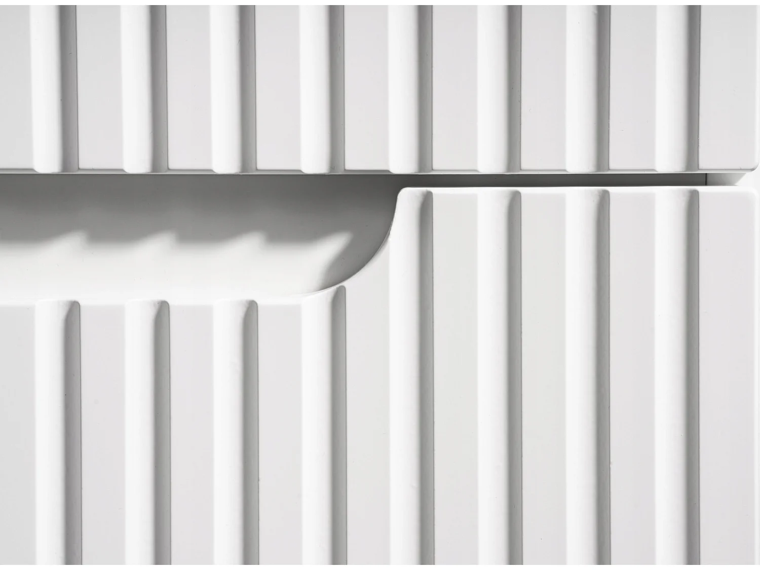 Meuble suspendu 2 portes avec vasque ovale blanche NOVA-Blanc/Naturel-Largeur 80 cm