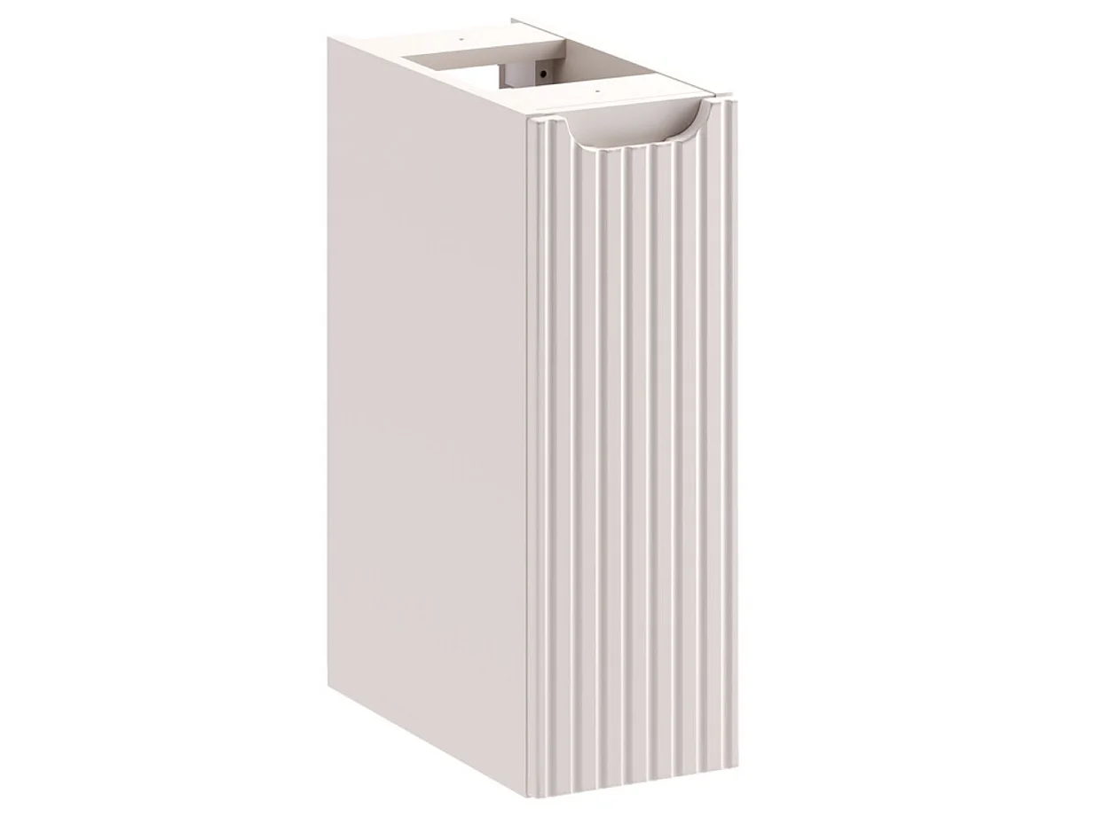 Ensemble meuble salle de bain suspendu NOVA Taupe avec plan Chêne naturel – Design contemporain et rangements intelligents-Largeur 100 cm