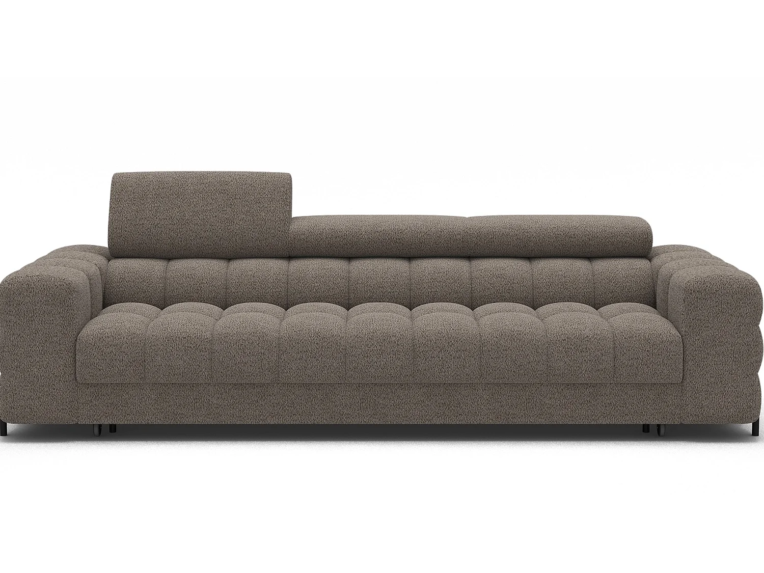 Canapé convertible 3 places MARGO en tissu – 175cm-Marron