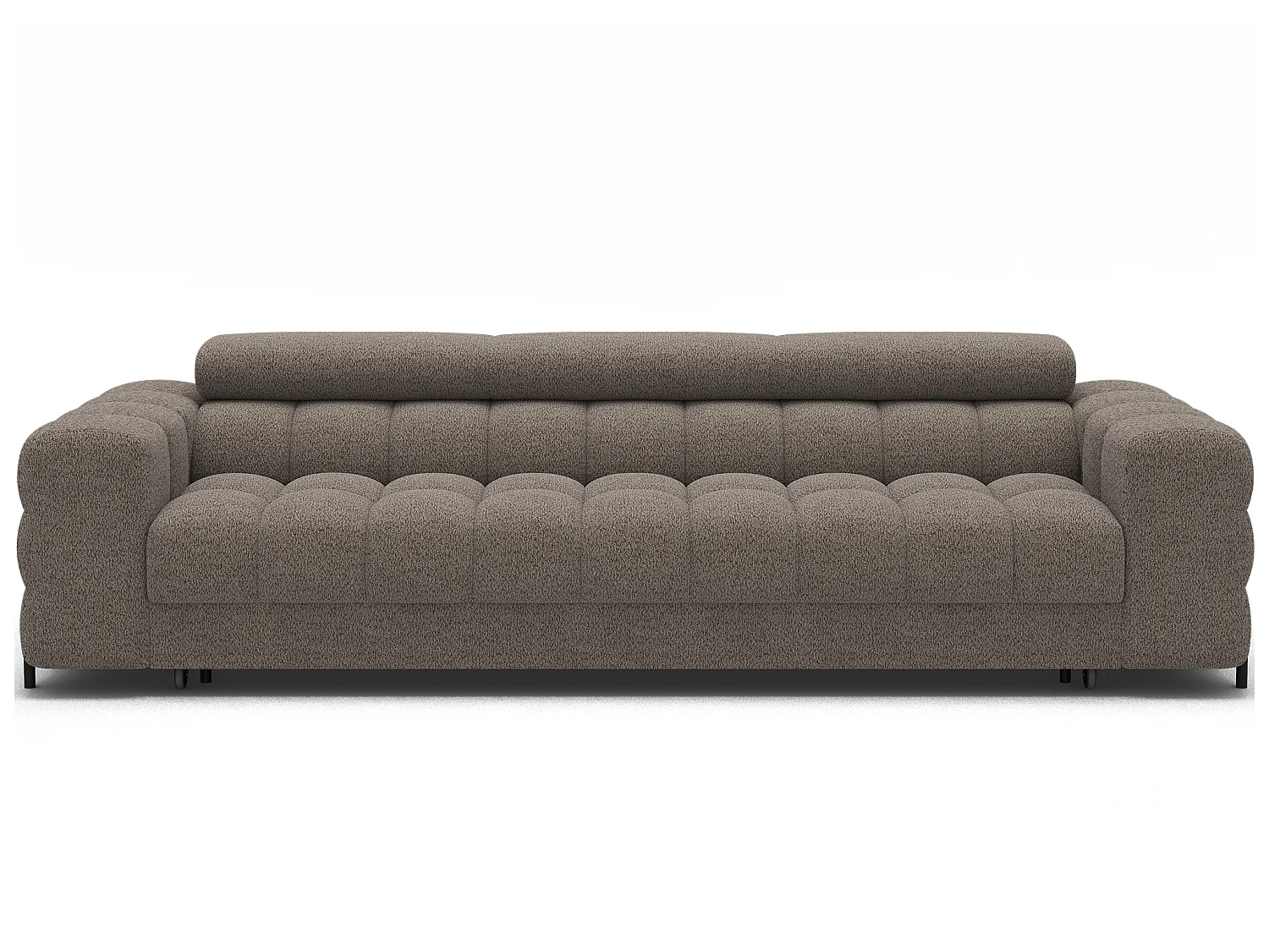 Canapé convertible 3 places MARGO en tissu – 175cm-Marron