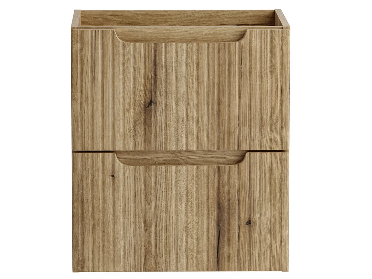 Meuble sous vasque suspendu 2 tiroirs NOVA – Meuble salle de bain moderne-Naturel-Largeur 50 cm