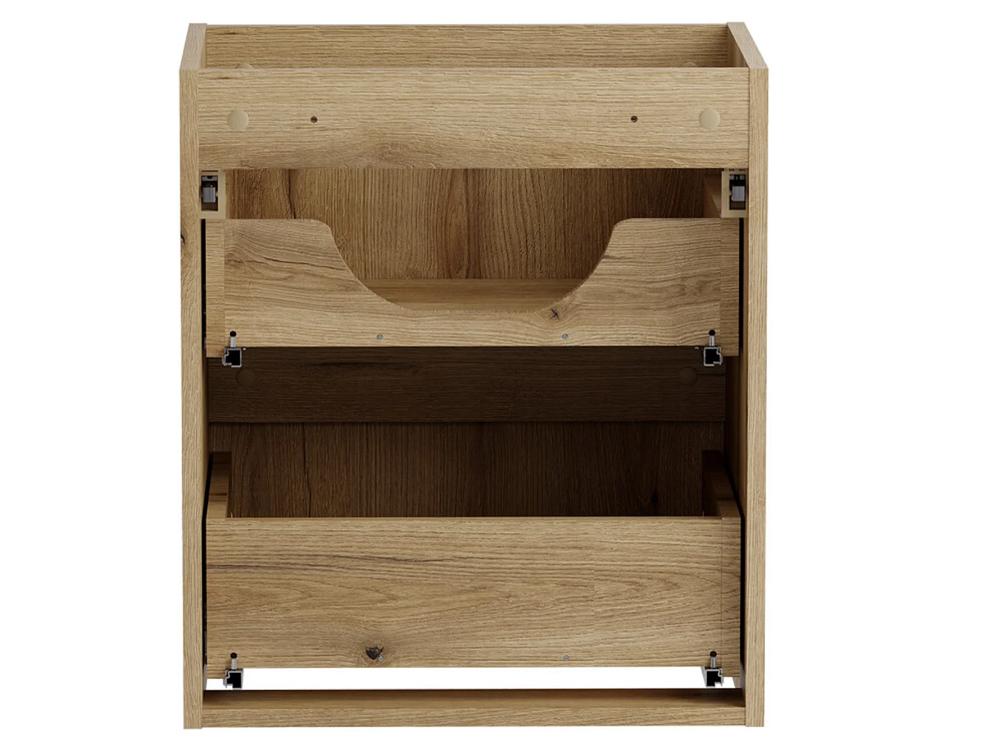 Meuble sous vasque suspendu 2 tiroirs NOVA – Meuble salle de bain moderne-Naturel-Largeur 50 cm