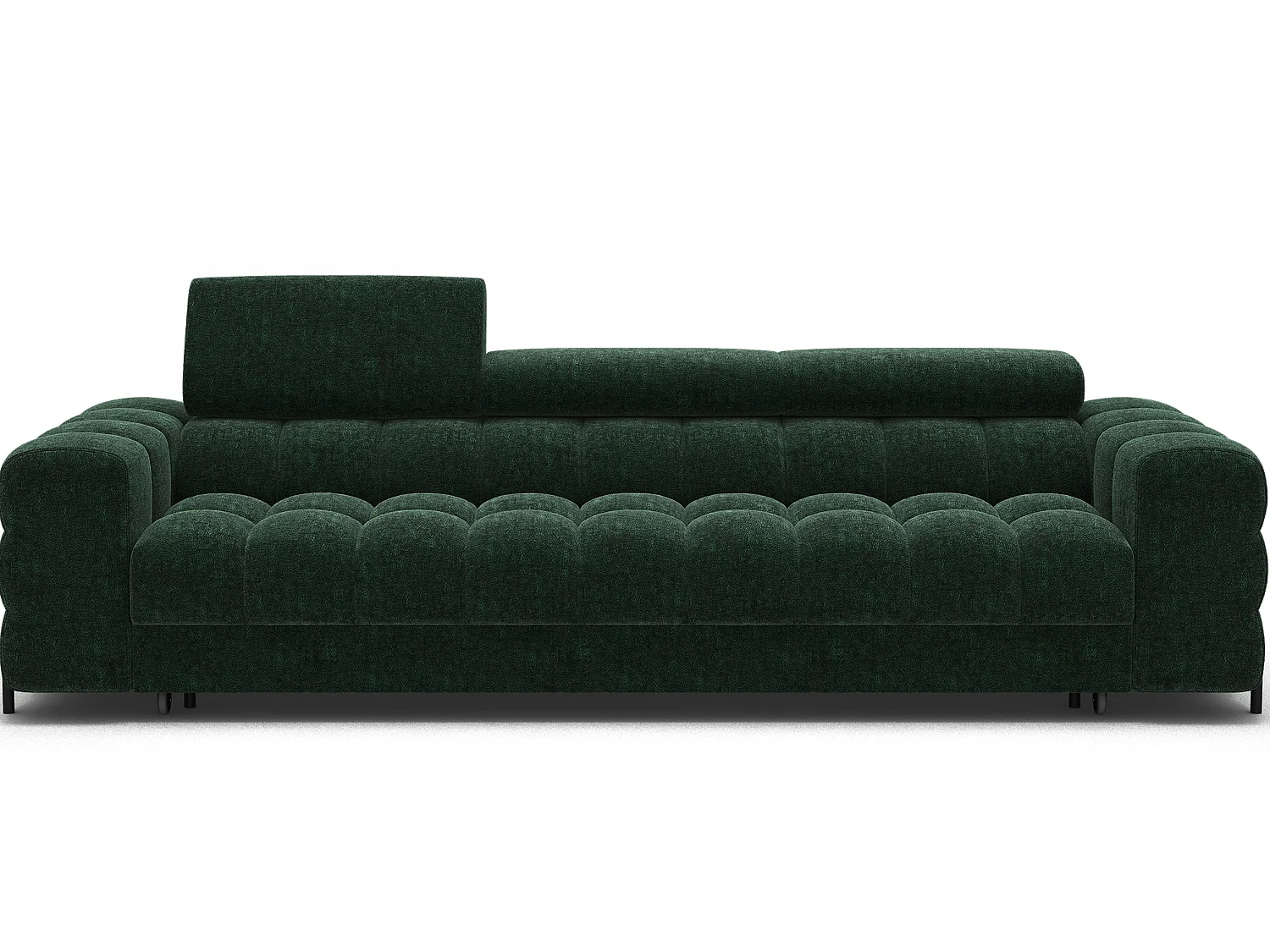 Canapé convertible 3 places MARGO en tissu – 175cm-Vert