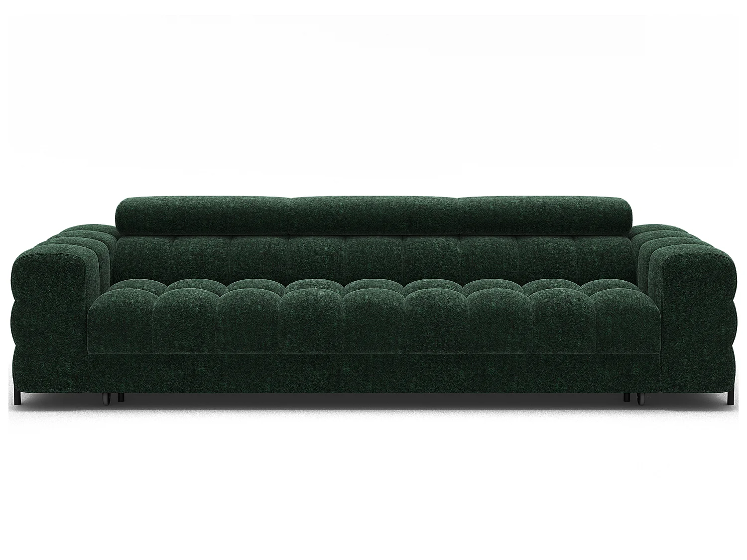 Canapé convertible 3 places MARGO en tissu – 175cm-Vert