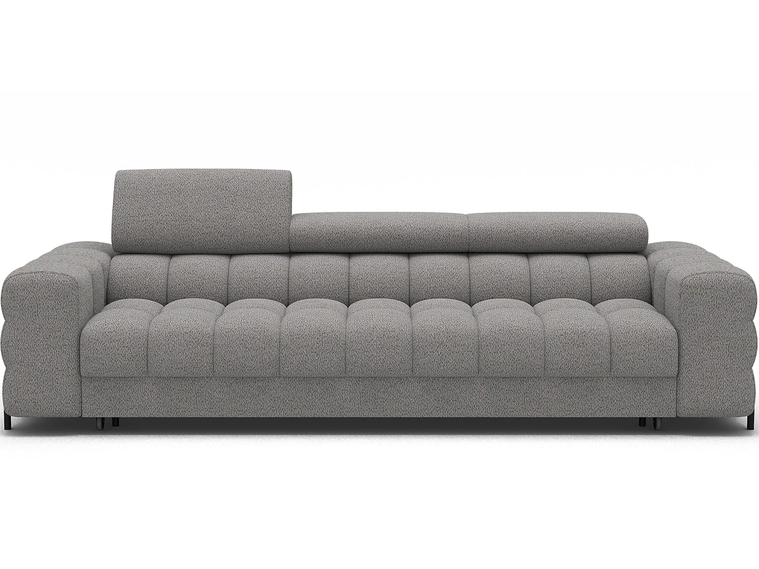 Canapé convertible 3 places MARGO en tissu – 175cm-Gris
