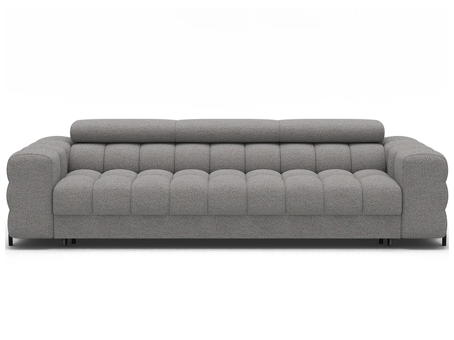 Canapé convertible 3 places MARGO en tissu – 175cm-Gris