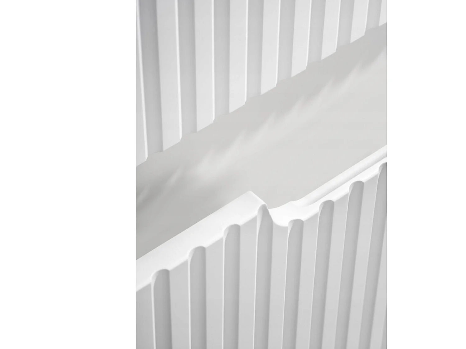 Meuble suspendu 2 portes avec vasque encastrée NOVA-Blanc-Largeur 50 cm