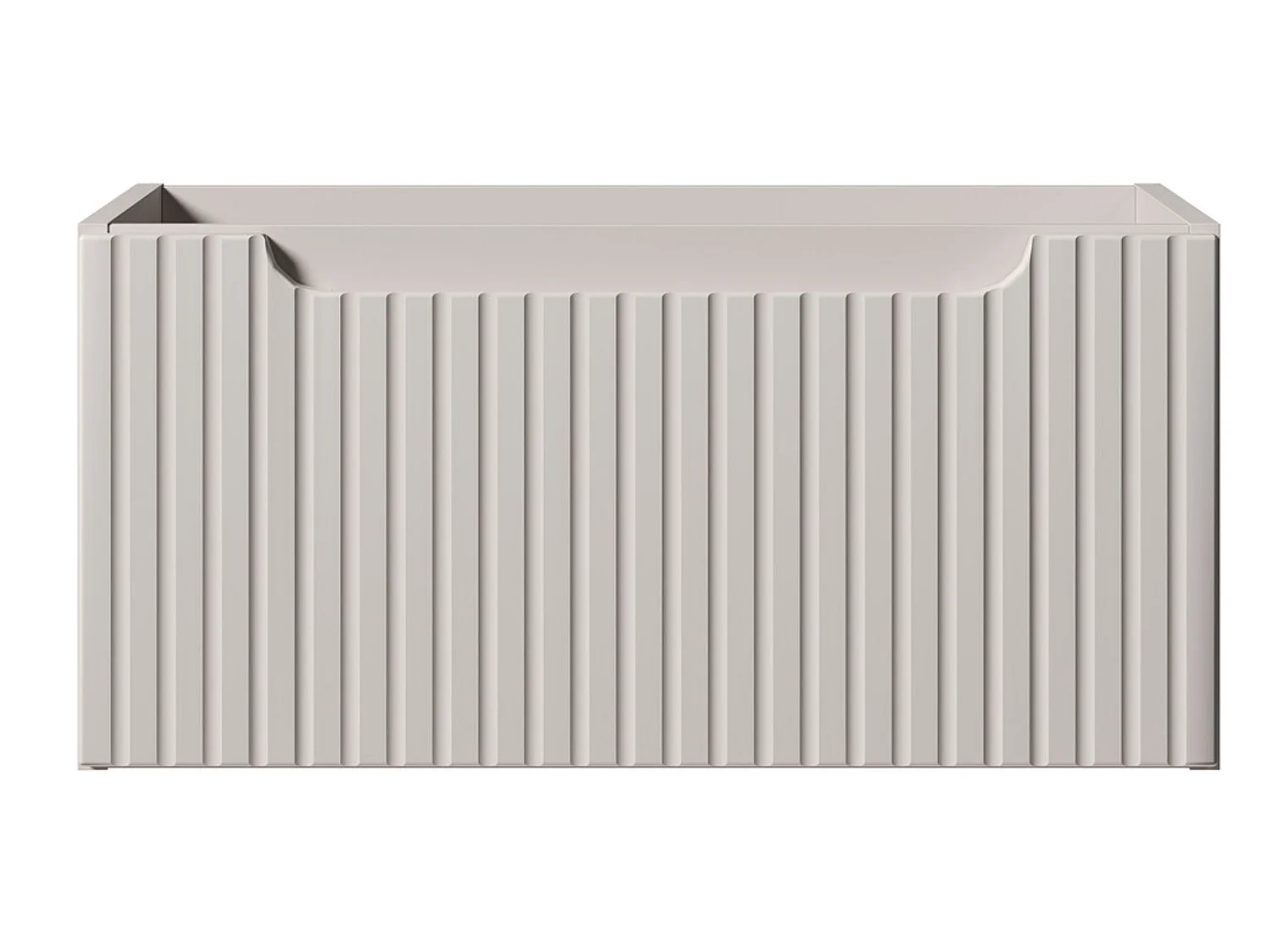 Meuble de salle de bain suspendu SKY taupe avec vasque encastrée-Largeur 50 cm
