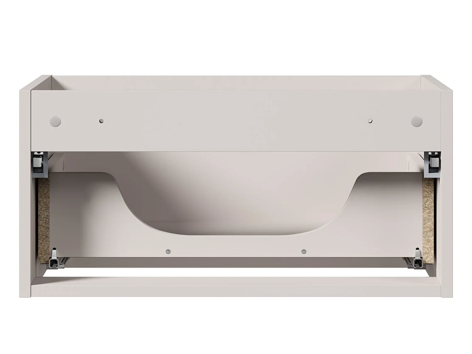 Meuble de salle de bain suspendu SKY taupe avec vasque encastrée-Largeur 50 cm