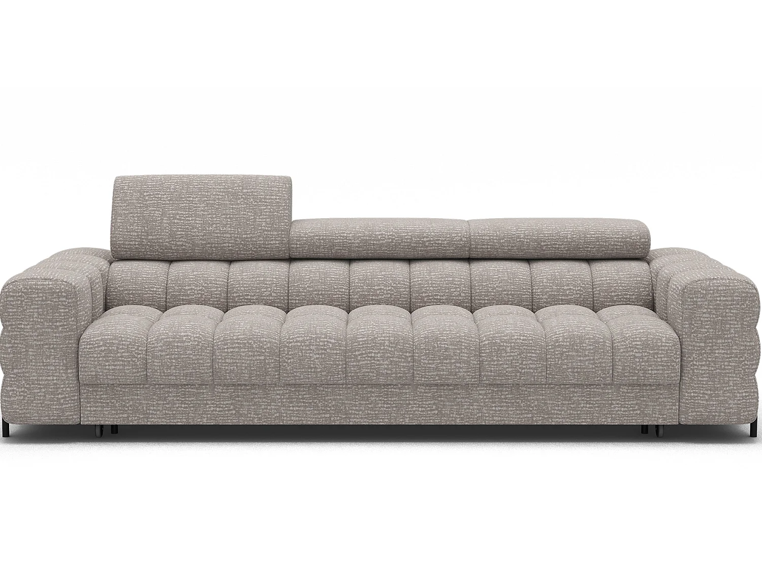 Canapé convertible 3 places MARGO en tissu – 175cm-Beige/Taupe