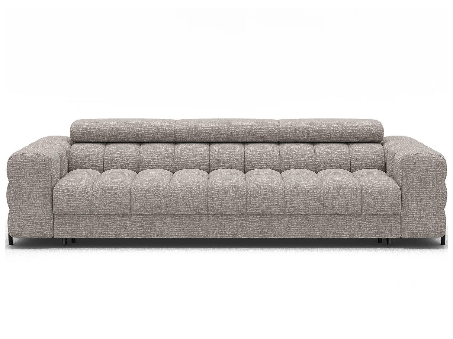 Canapé convertible 3 places MARGO en tissu – 175cm-Beige/Taupe