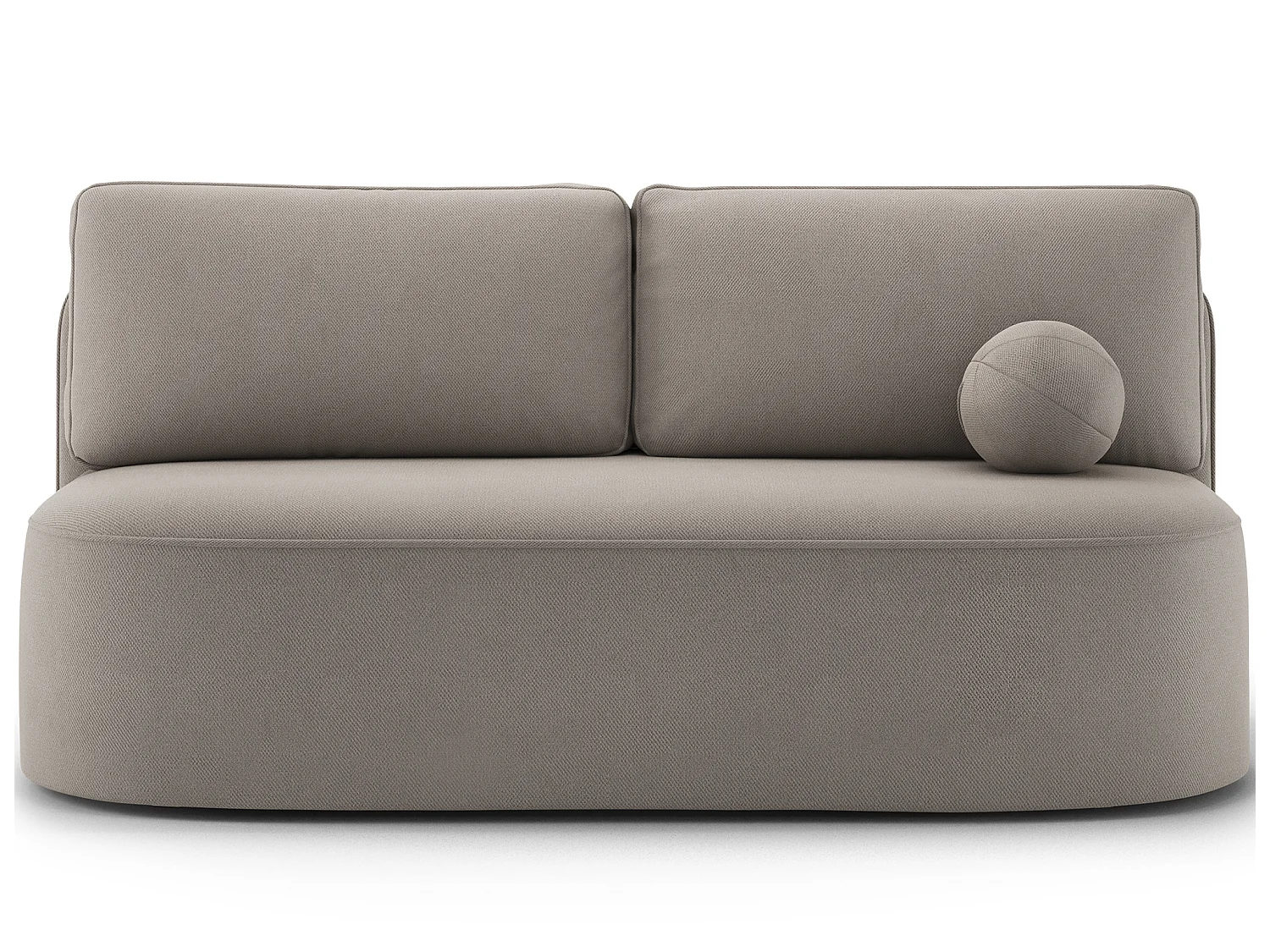 Canapé convertible 2 places KOURA tissu doux avec coffre – 193cm-Taupe