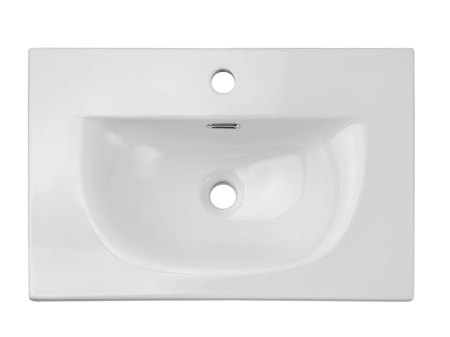 Ensemble meuble salle de bain suspendu 2 tiroirs avec vasque encastrée NOVA OAK-Largeur 60 cm
