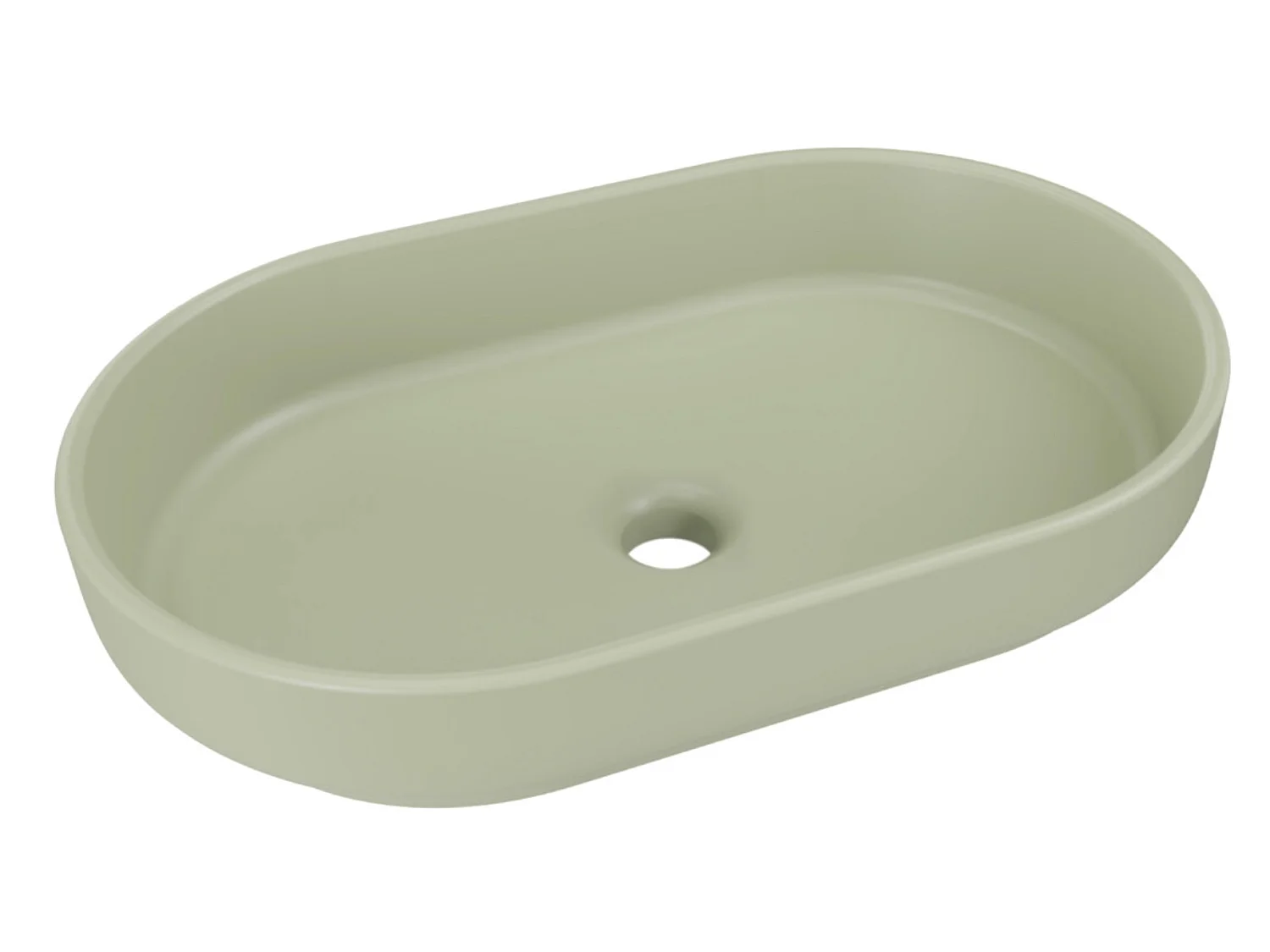 Meuble salle de bain suspendu NOVA Chêne naturel 120cm – Vasque ovale vert olive, 2 tiroirs et étagères