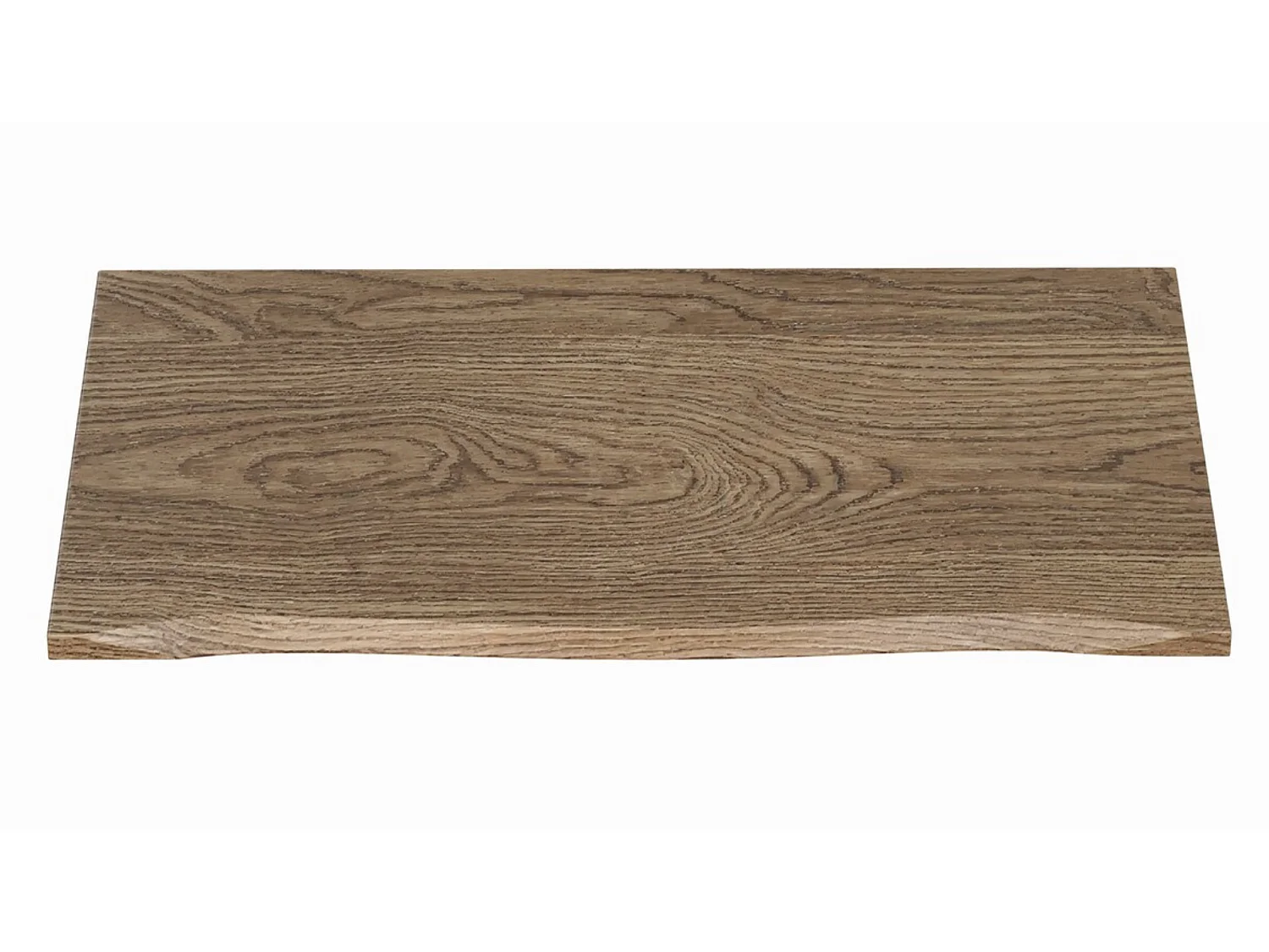Meuble sous vasque suspendu 2 tiroirs avec plan NOVA-Taupe-Plateau Marron-Largeur 60 cm