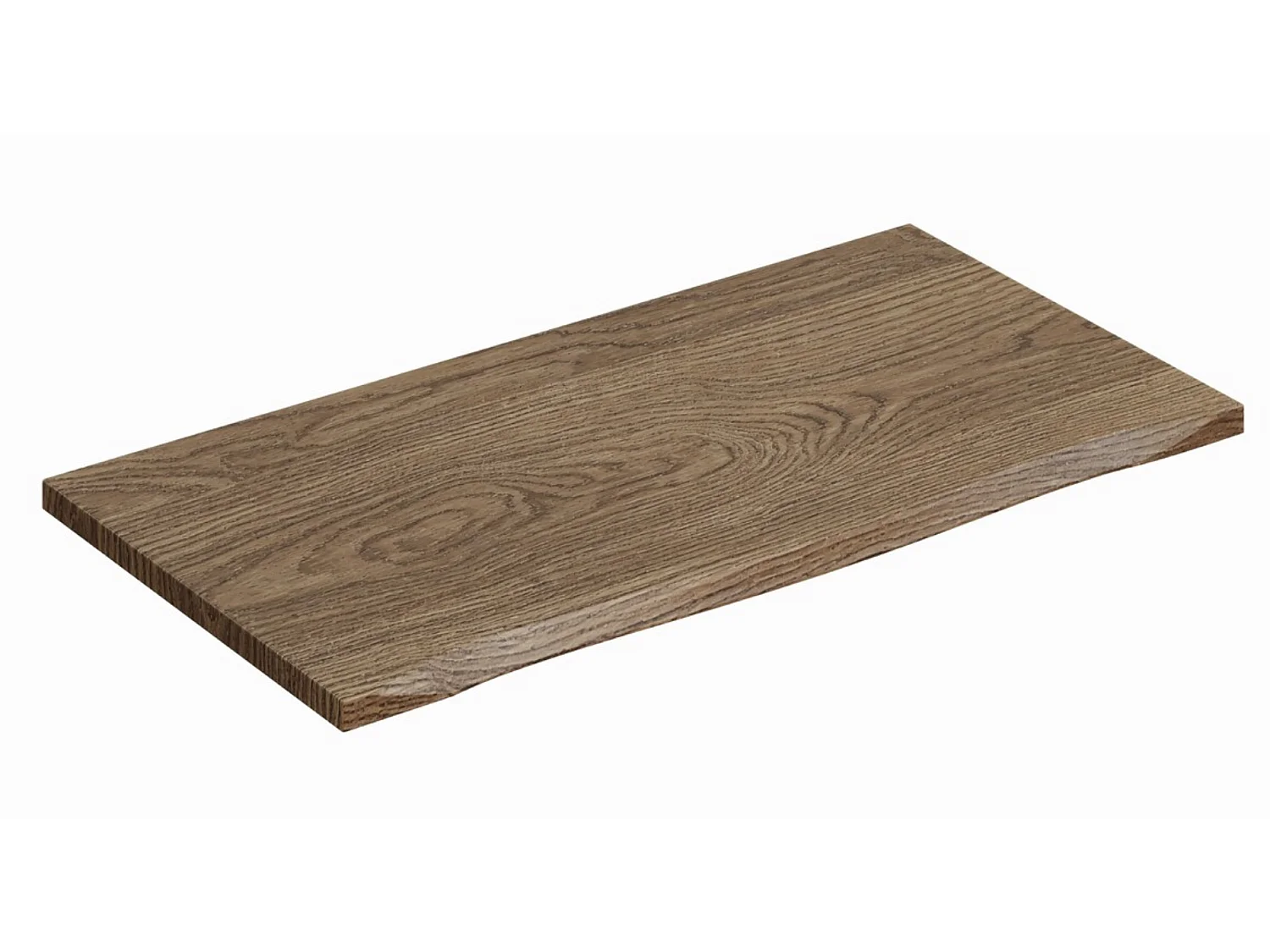 Meuble sous vasque suspendu 2 tiroirs avec plan NOVA-Taupe-Plateau Marron-Largeur 60 cm