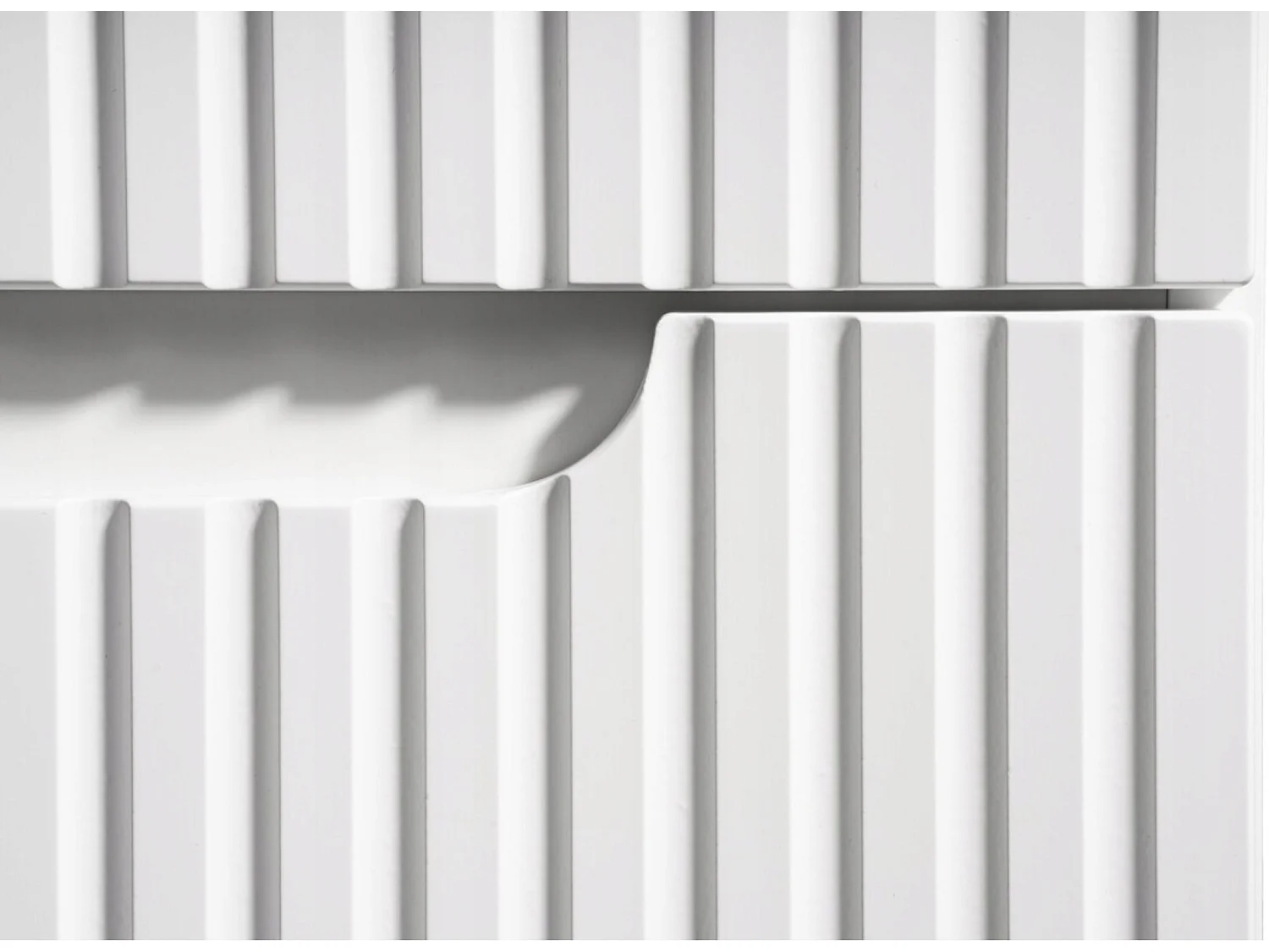Meuble suspendu 2 portes avec vasque encastrée NOVA-Blanc-Largeur 80 cm