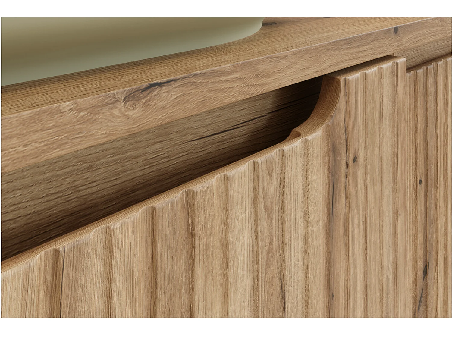 Mueble de baño suspendido NOVA con 2 cajones – Muebles de baño modernos-Natural-Anchura 60 cm